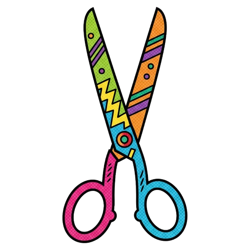 scissors Pop Art icon