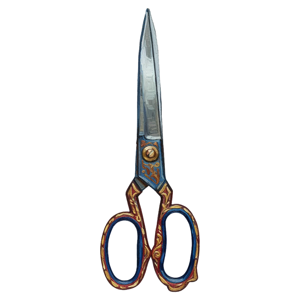 scissors cut tool Oil Painting icon