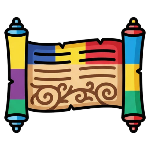 scroll Pop Art icon - free AI-generated pop art icon for web and app projects