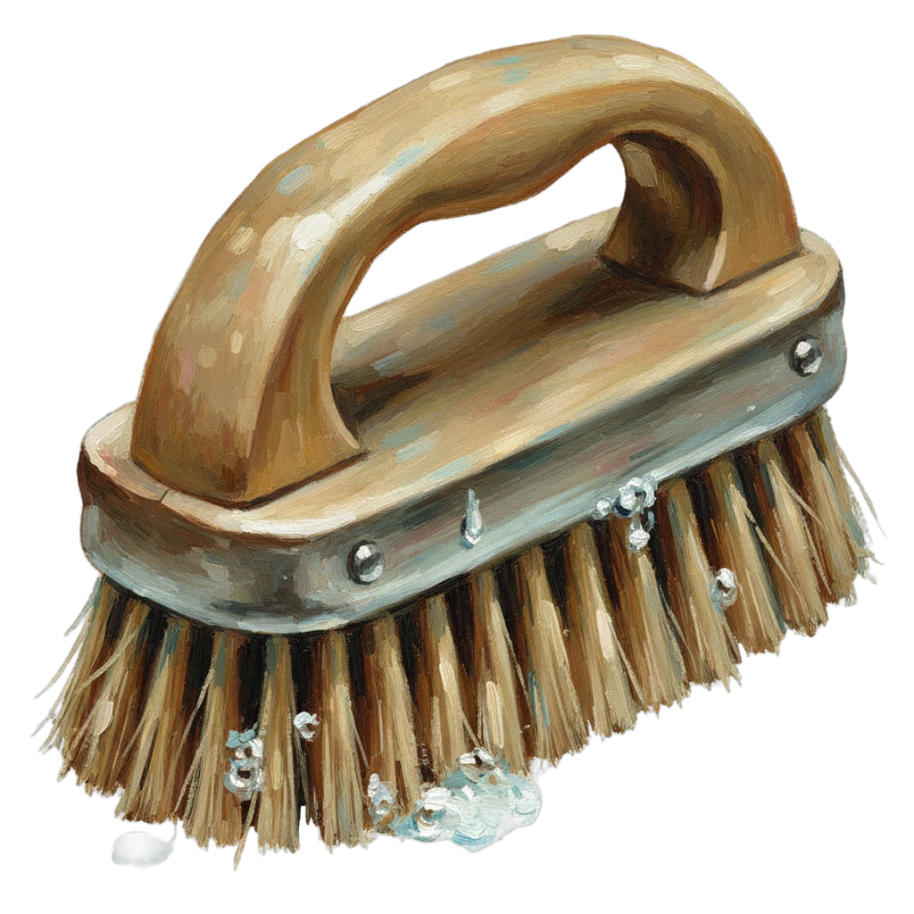 scrub brush Oil Painting icon