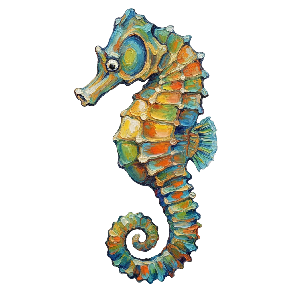 seahorse Oil Painting icon