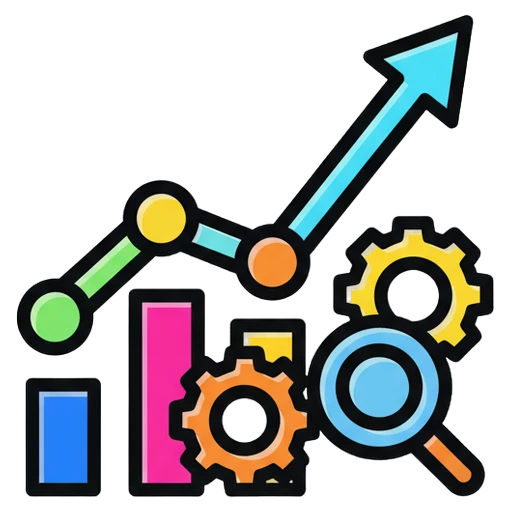 search engine optimization graph Pop Art icon - free AI-generated pop art icon for web and app projects
