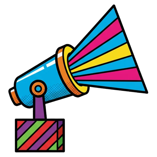 searchlight Pop Art icon - free AI-generated pop art icon for web and app projects