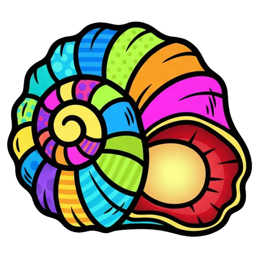 seashell Pop Art icon