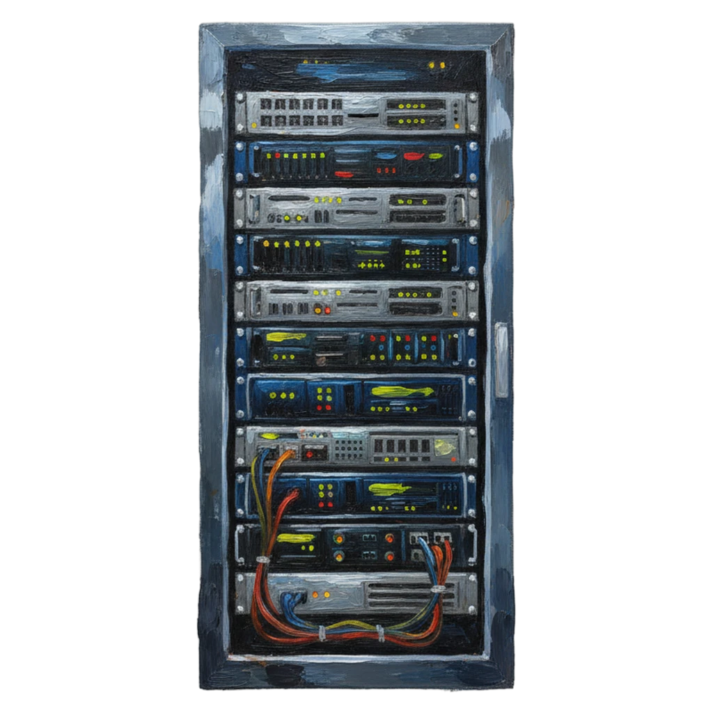 server rack Oil Painting icon - free AI-generated oil painting icon for web and app projects