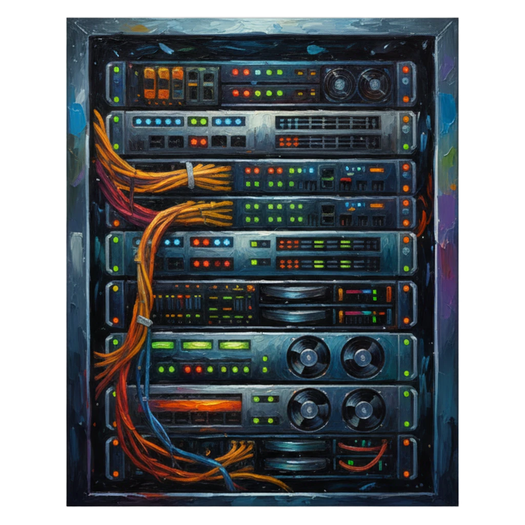 servers Oil Painting icon