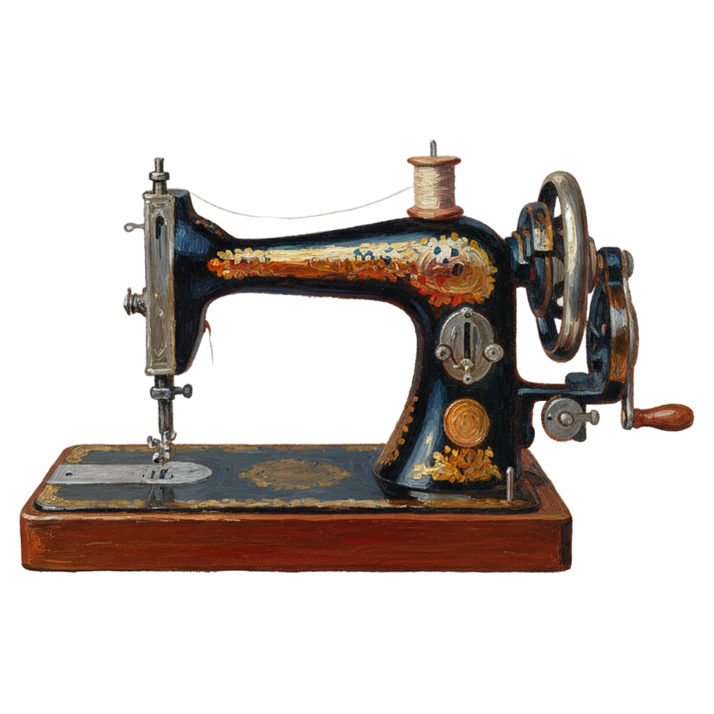 sewing machine Oil Painting icon