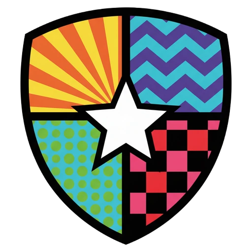 shield Pop Art icon - free AI-generated pop art icon for web and app projects