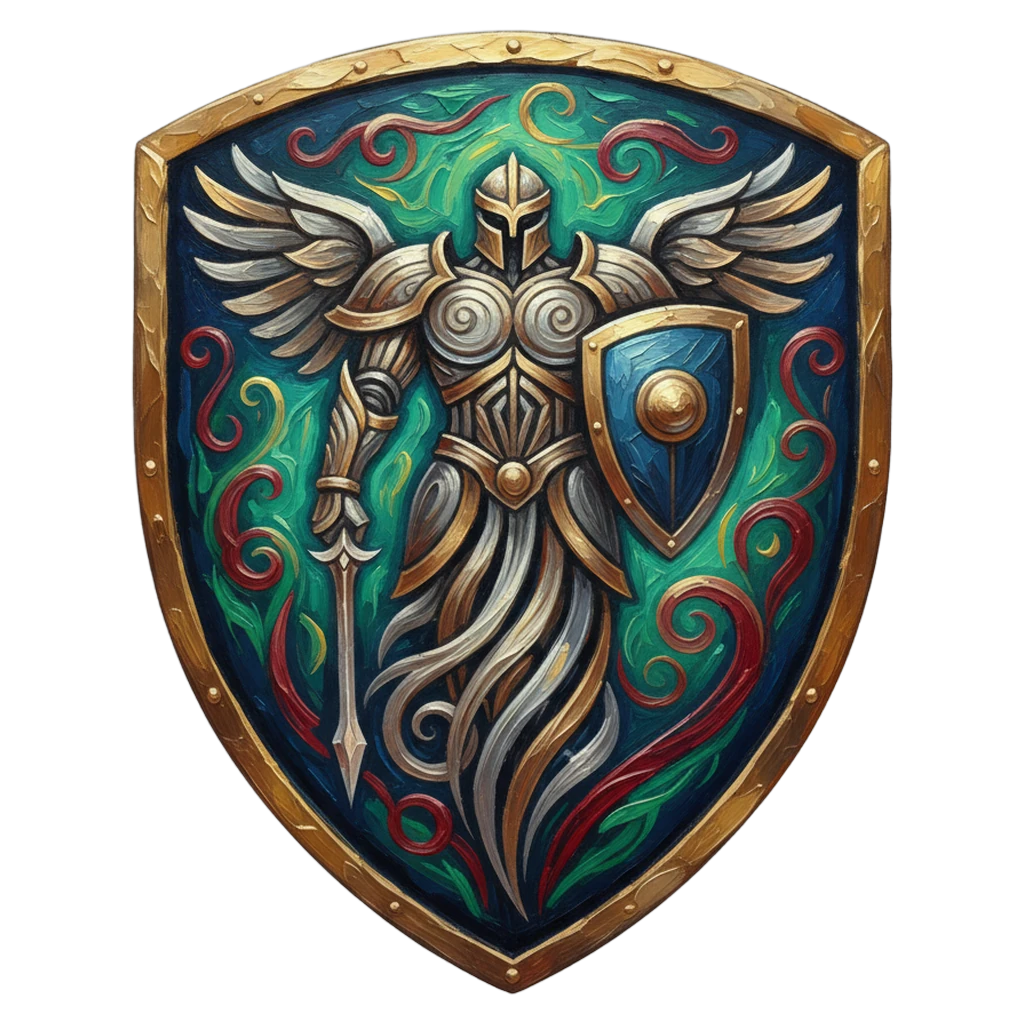 shield protection guard Oil Painting icon