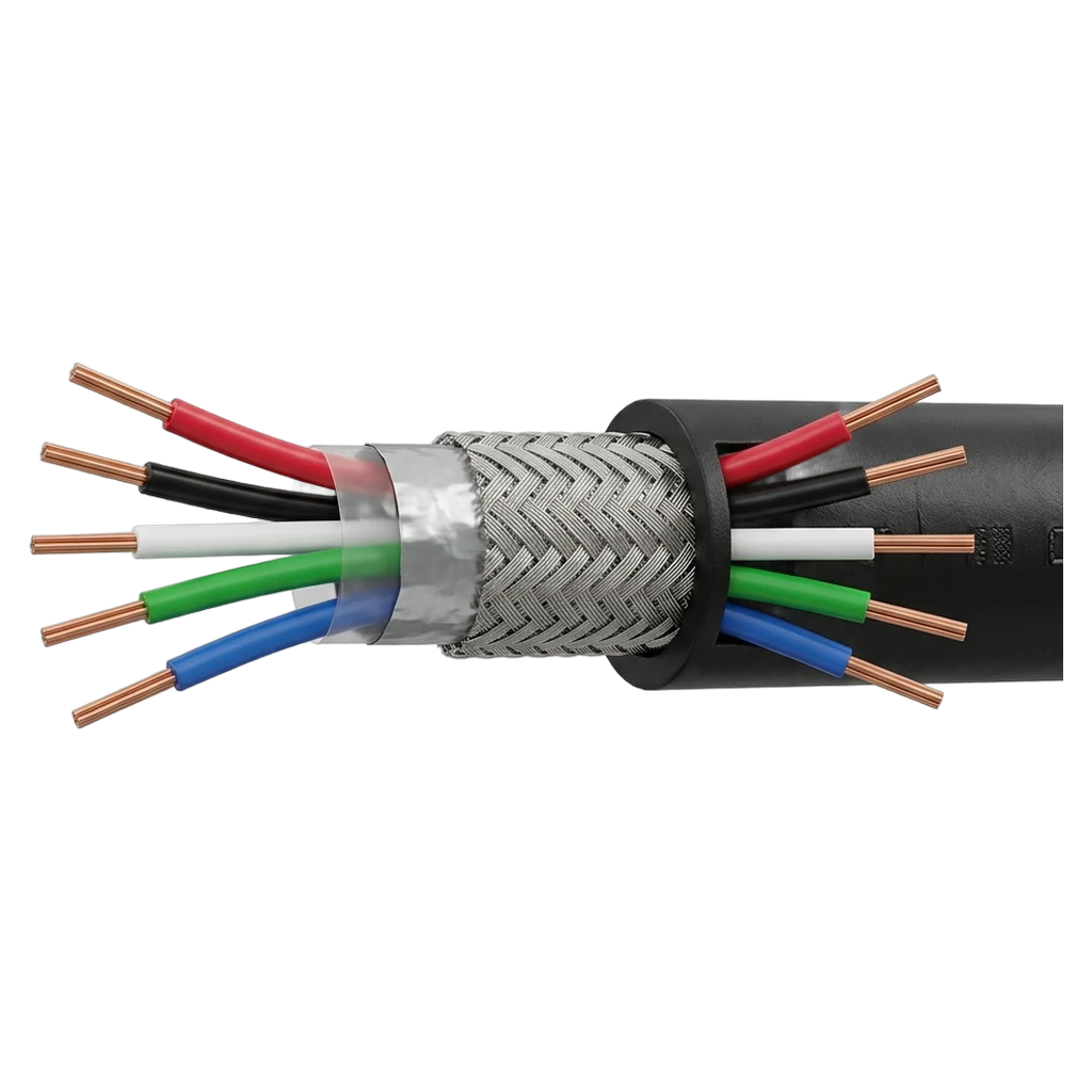 shielded cable Photorealistic icon