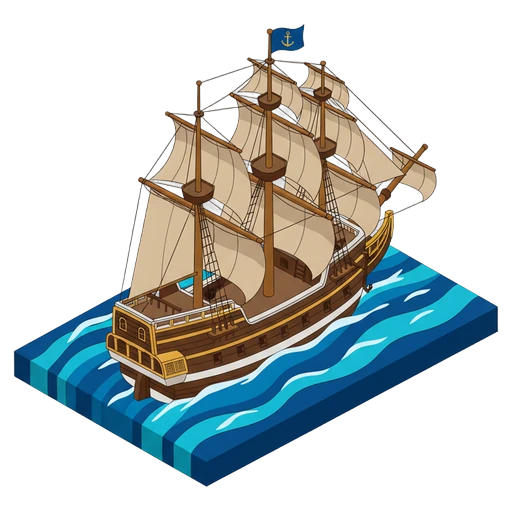 ship Isometric icon - free AI-generated isometric icon for web and app projects