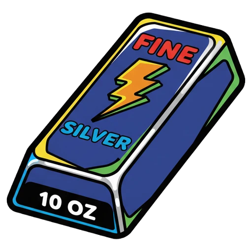silver bar bullion Pop Art icon - free AI-generated pop art icon for web and app projects