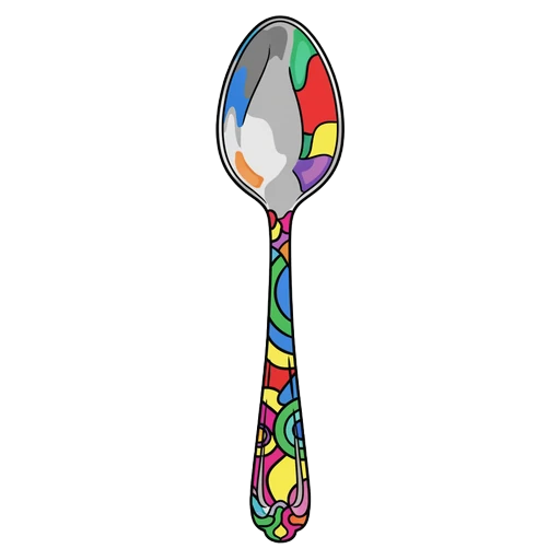 silver spoon Pop Art icon