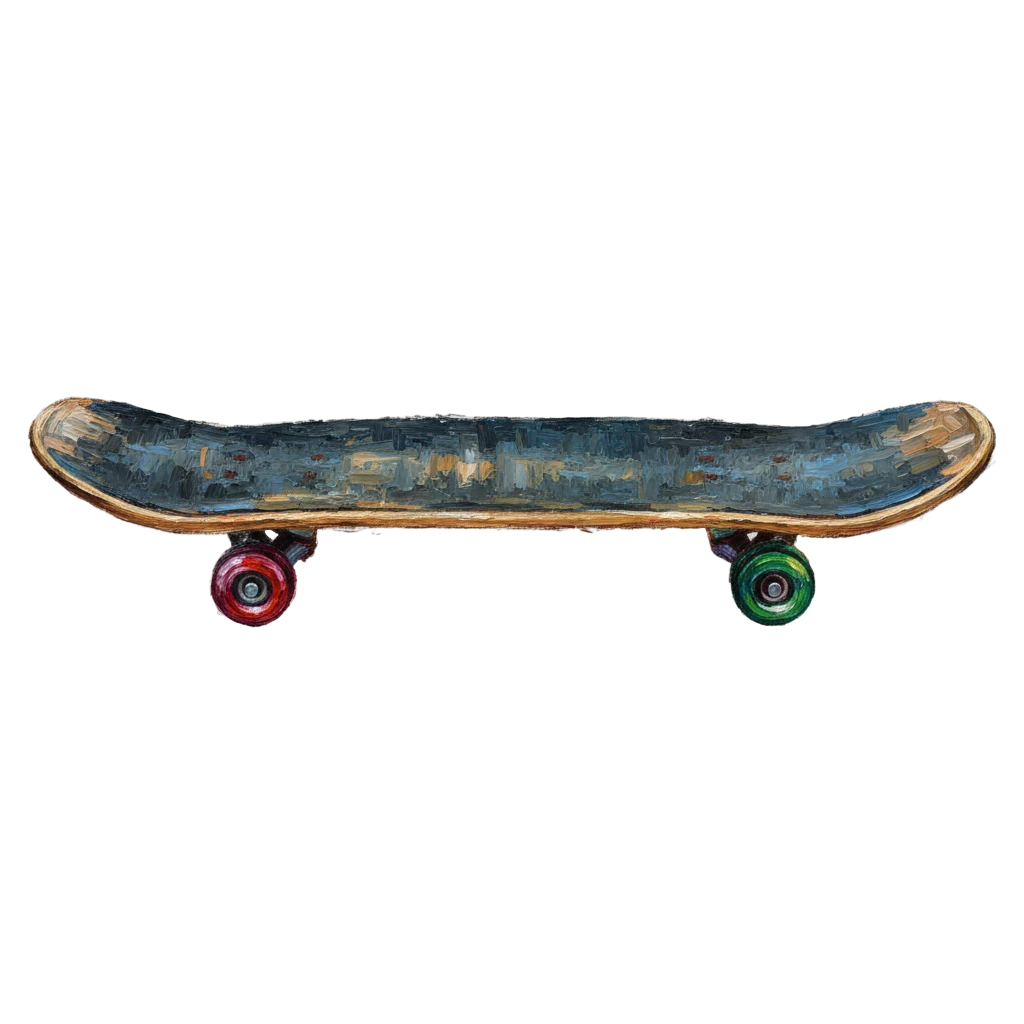 skateboard Oil Painting icon