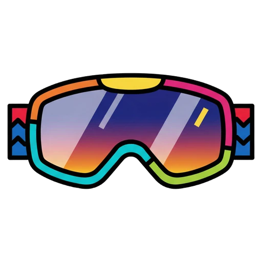 ski goggles Pop Art icon