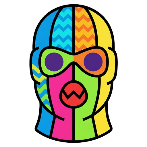 ski mask Pop Art icon