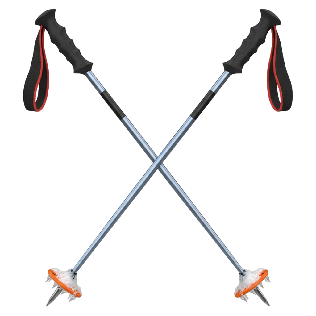 ski poles Photorealistic icon