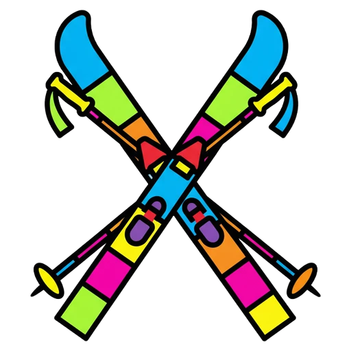 skis Pop Art icon