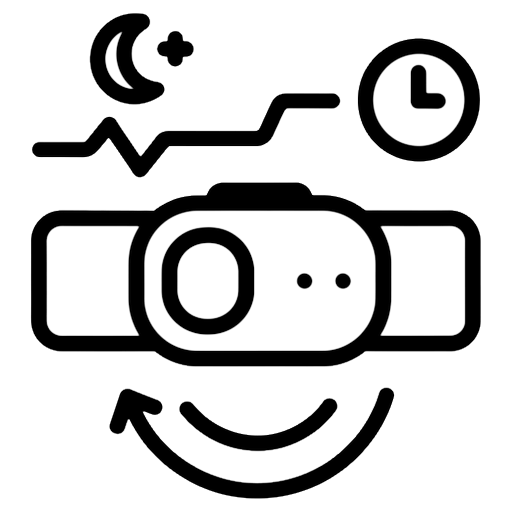 sleep tracker Line Art icon - free AI-generated line art icon for web and app projects