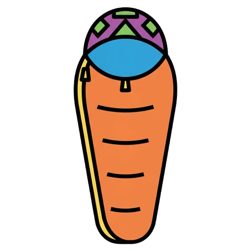 sleeping bag Pop Art icon
