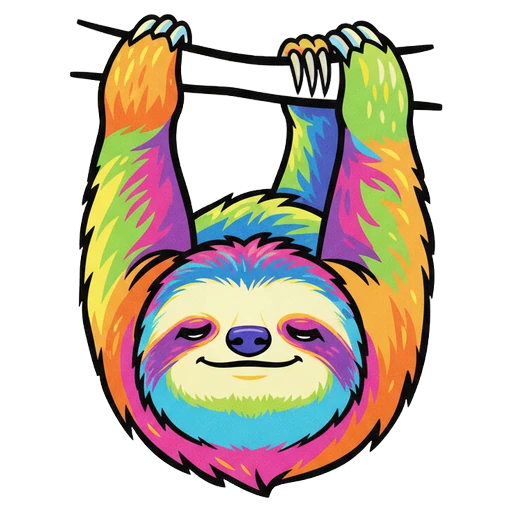 sloth Pop Art icon - free AI-generated pop art icon for web and app projects