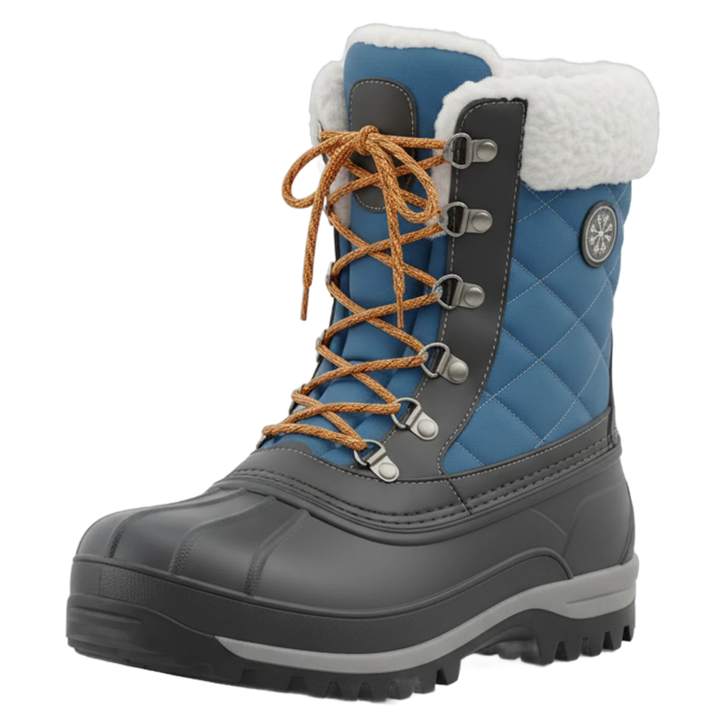 snow boots Photorealistic icon