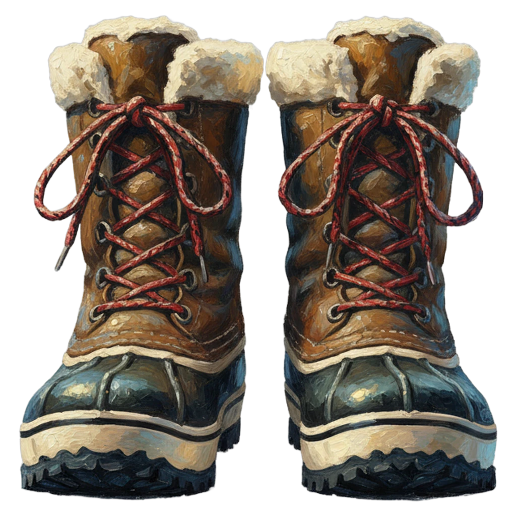 snow boots Oil Painting icon