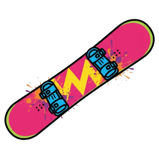 snowboard Pop Art icon