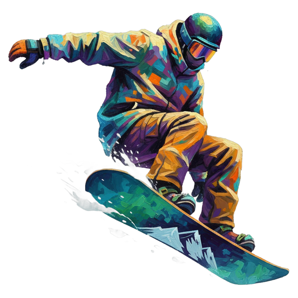 snowboarder Oil Painting icon