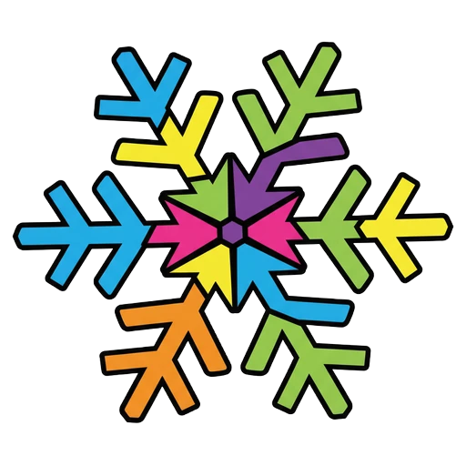 snowflake Pop Art icon