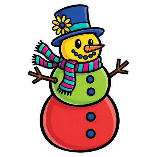 snowman Pop Art icon - free AI-generated pop art icon for web and app projects