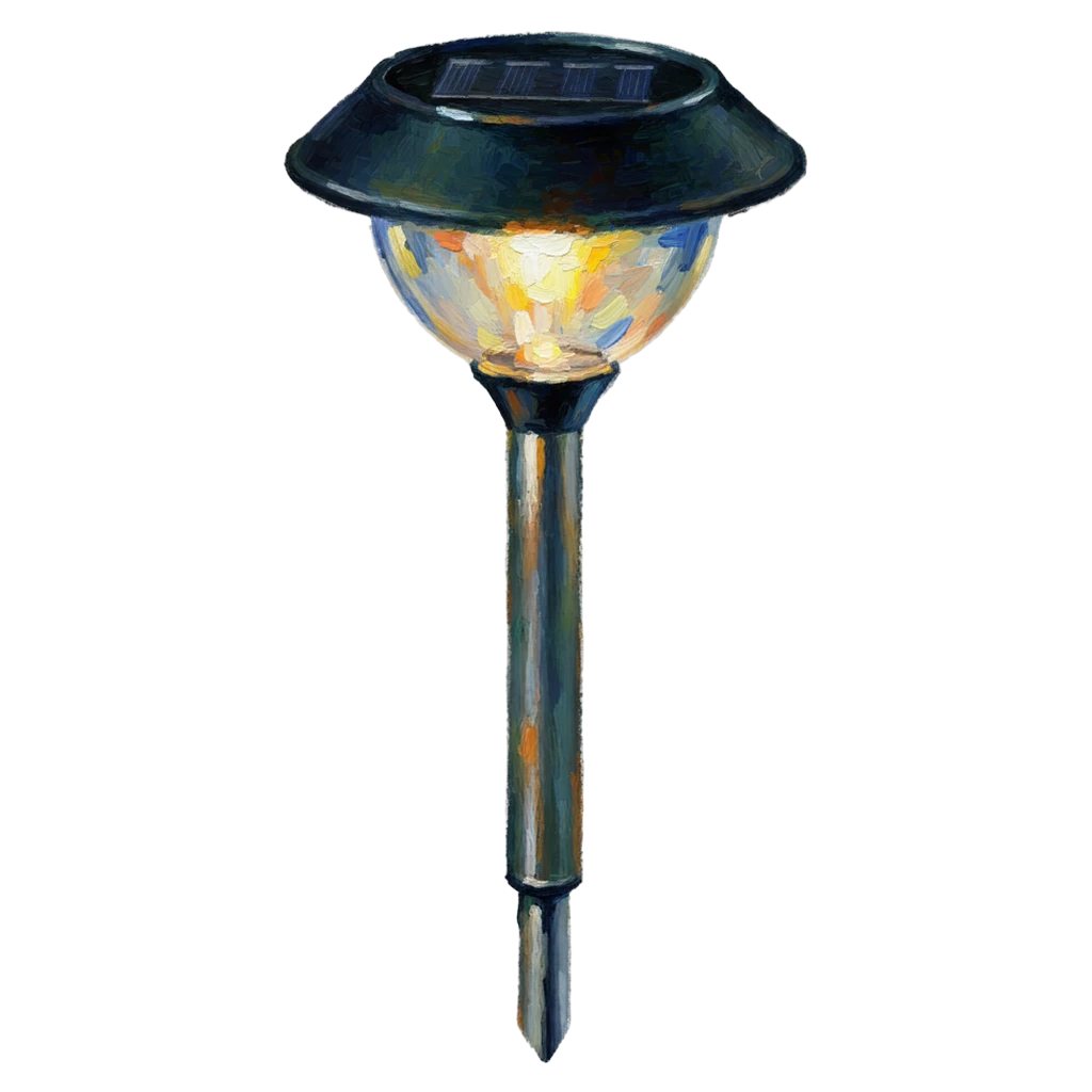 solar garden light Oil Painting icon