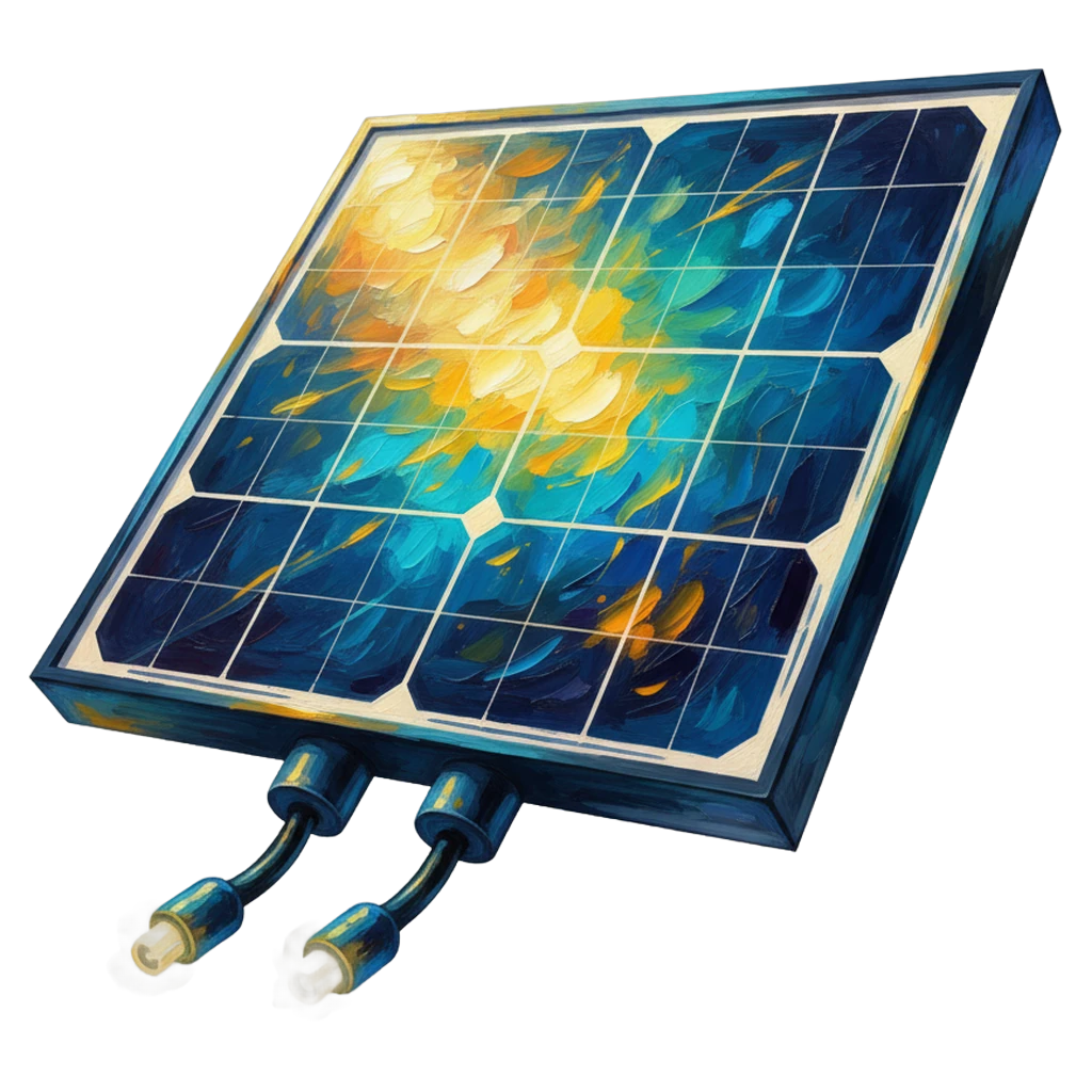 solar panel energy Oil Painting icon