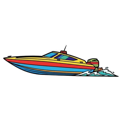 speedboat Pop Art icon