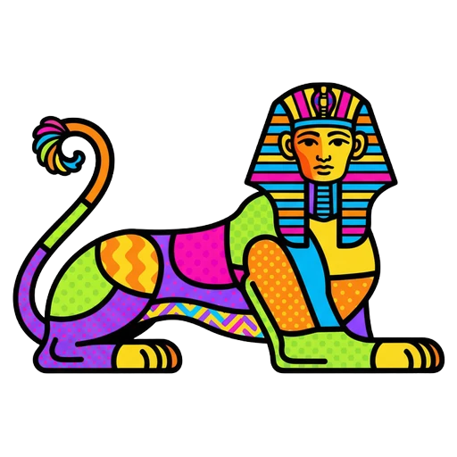 sphinx Pop Art icon - free AI-generated pop art icon for web and app projects