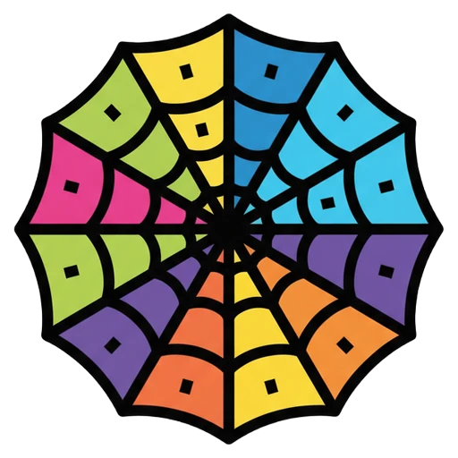 spider web Pop Art icon