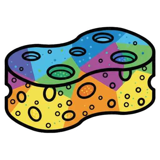 sponge Pop Art icon - free AI-generated pop art icon for web and app projects