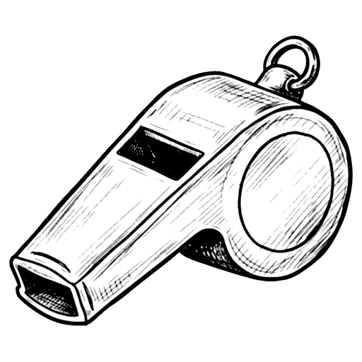 sports whistle Hand Drawn icon