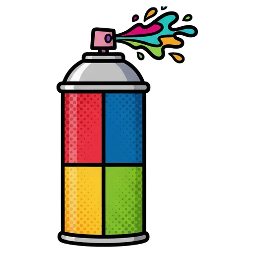 spray paint can Pop Art icon