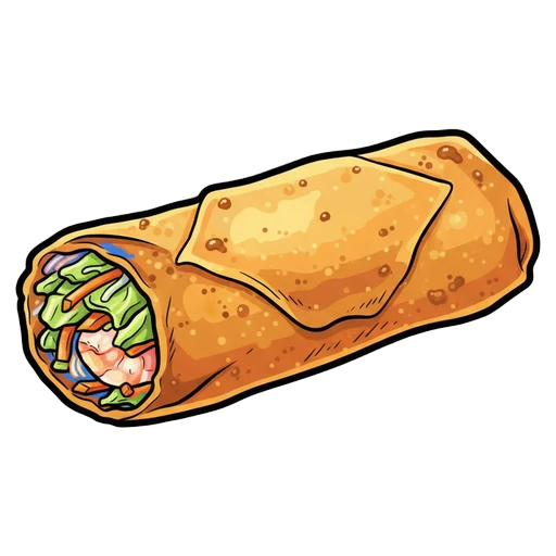 spring roll Pop Art icon