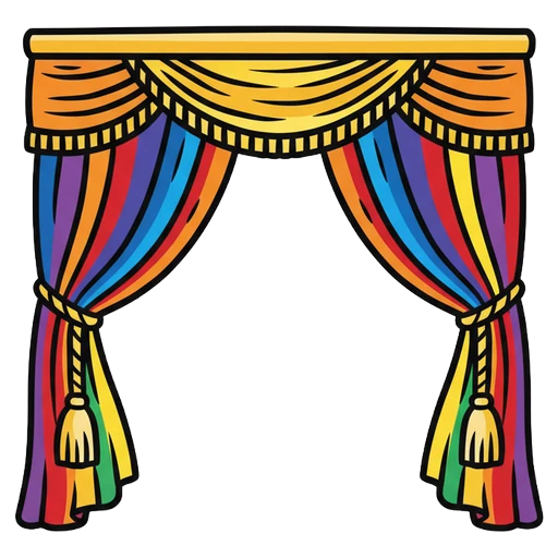 stage curtain Pop Art icon