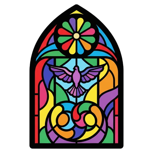 stained glass Pop Art icon