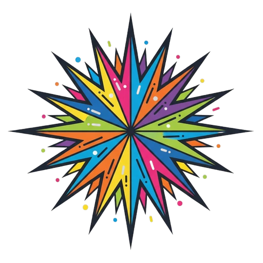 star burst Pop Art icon