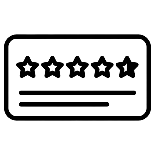 star rating card Line Art icon