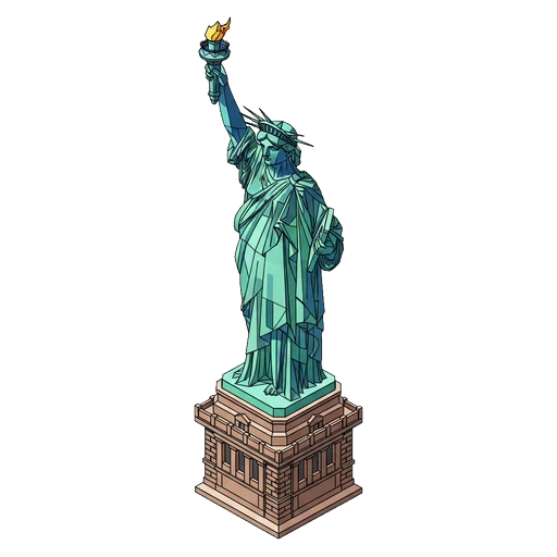 statue of liberty Isometric icon