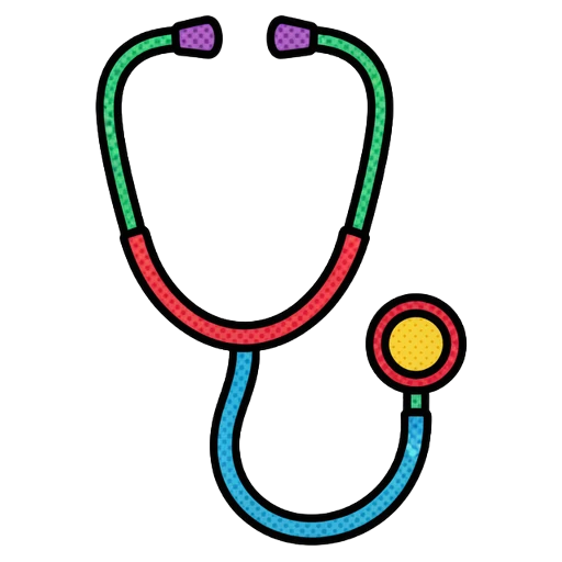 stethoscope Pop Art icon