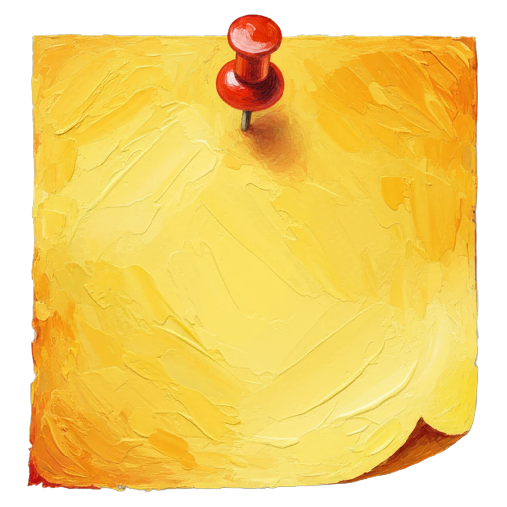 sticky note reminder Oil Painting icon