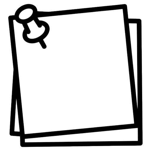 sticky notes Line Art icon
