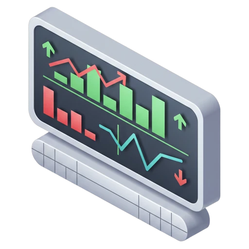 stock ticker Isometric icon