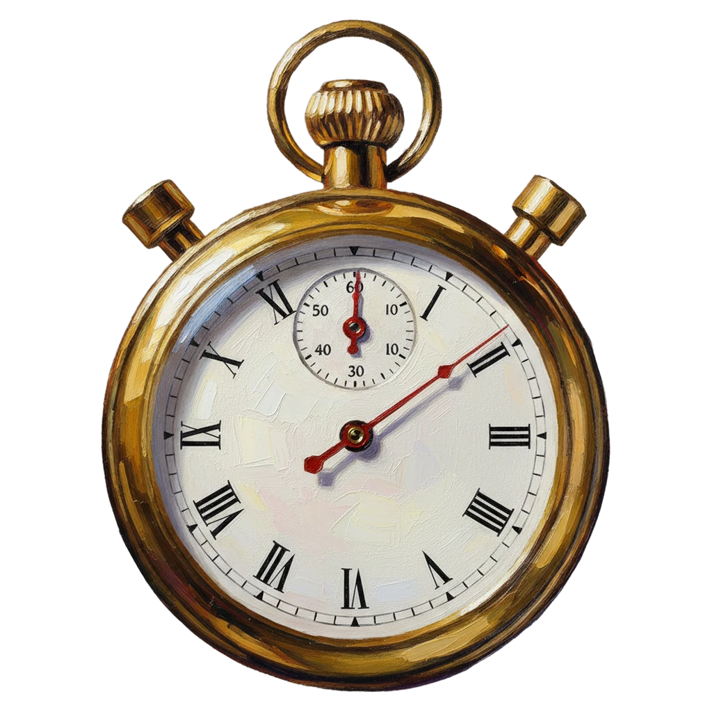 stopwatch Oil Painting icon